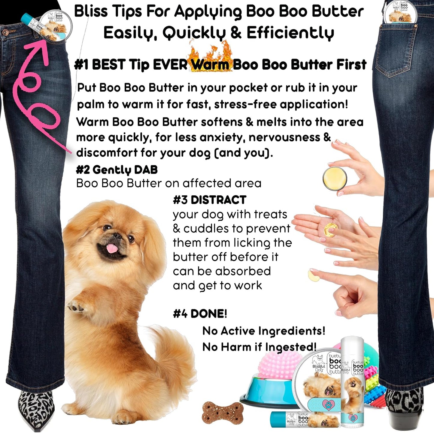 The Blissful Dog 4 oz TIN Pekingese Booboo Butter - görsel 7