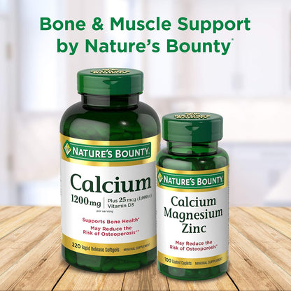Nature's Bounty Calcium & Vitamin D Gummies, 500mg Calcium & 1000 IU Vitamin D3, Fruit Flavour, 70 Count