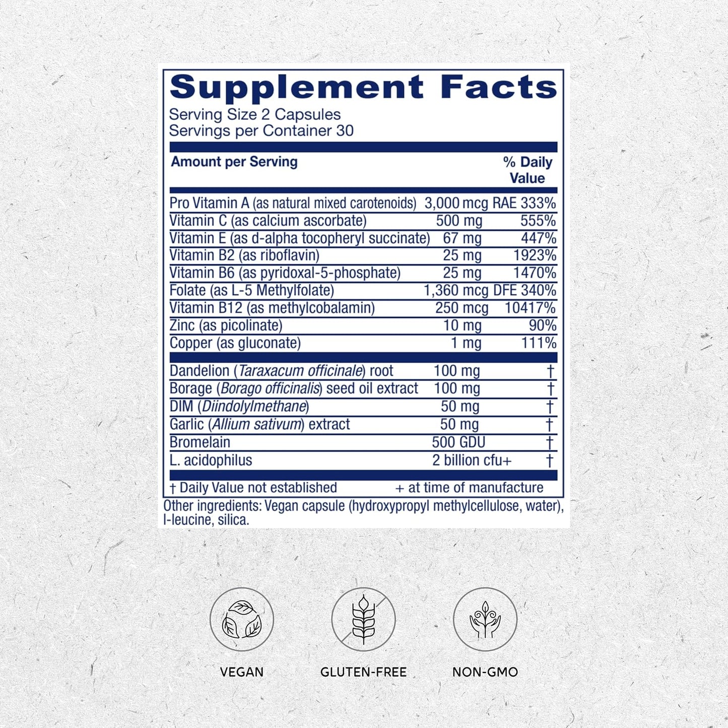 Vitanica OC Companion, Oral Contraceptive Support Supplement, 60 Capsules - görsel 2