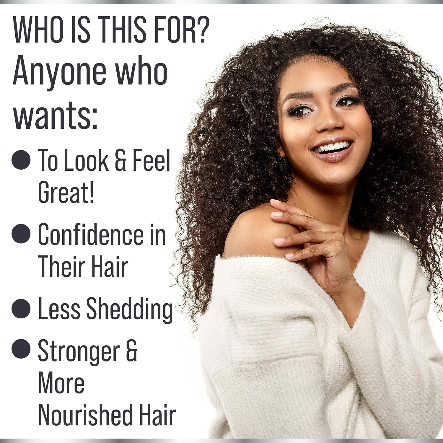 Hair Thickness Maximiser 5-in-1 Hair Growth Supplement – Biotin 5000mcg with Keratin, Collagen, Horsetail & Saw Palmetto - görsel 3