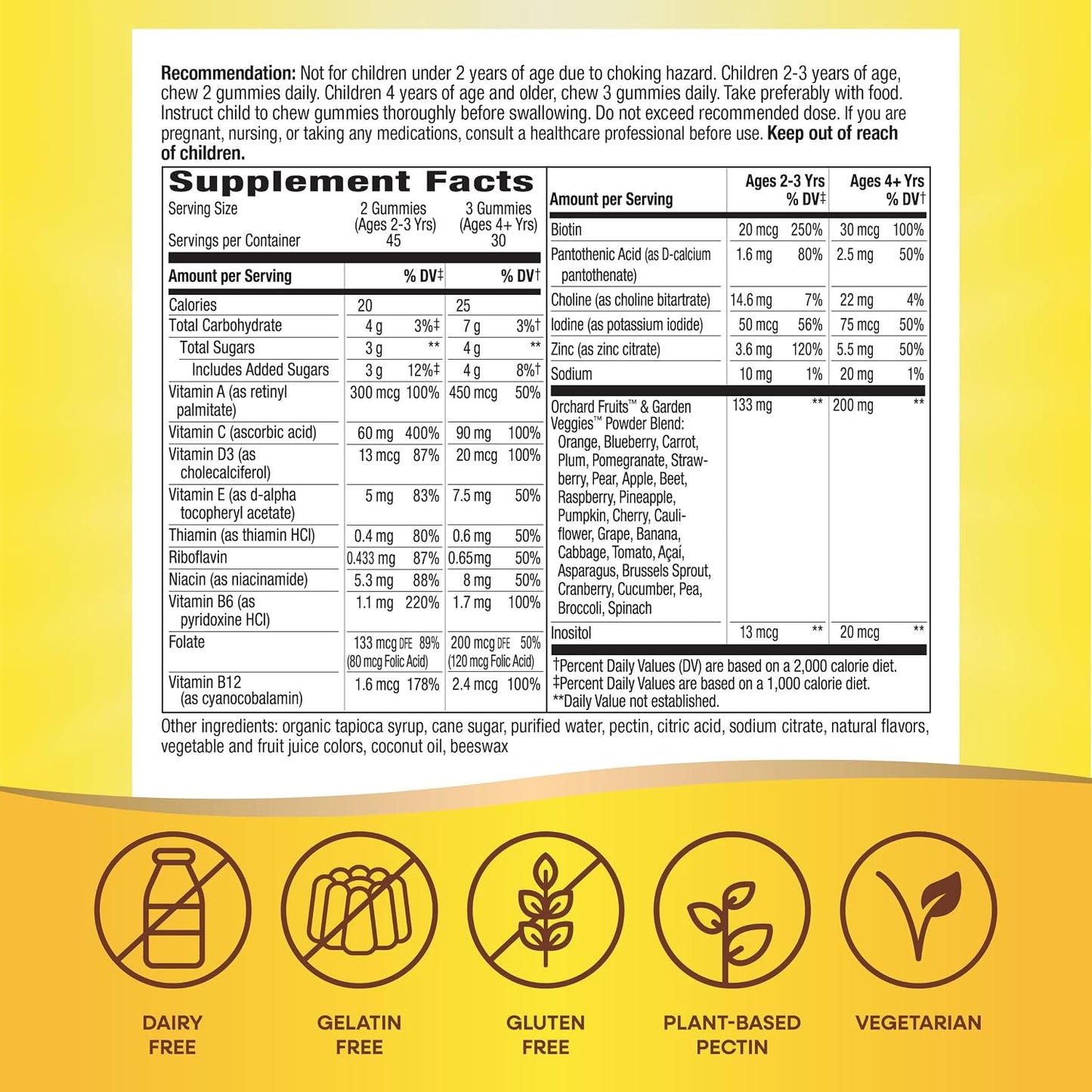 Nature's Way Alive! Children's Premium Gummy Multivitamin, Gluten free, Made with Pectin, 90 Gummies - görsel 4