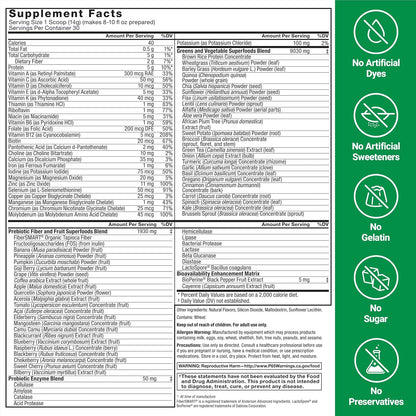 Force Factor Smarter Greens Superfoods Powder, 3-Pack – 90 Servings