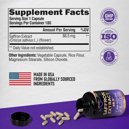 Natural Saffron Supplements – Pure Saffron – Purity: Pure saffron extract should contain no fillers, binders, or – Image 6