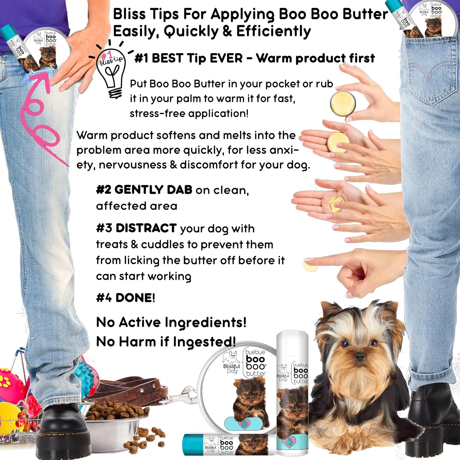 The Blissful Dog 8 oz TIN Yorkshire Terrier Booboo Butter - görsel 6