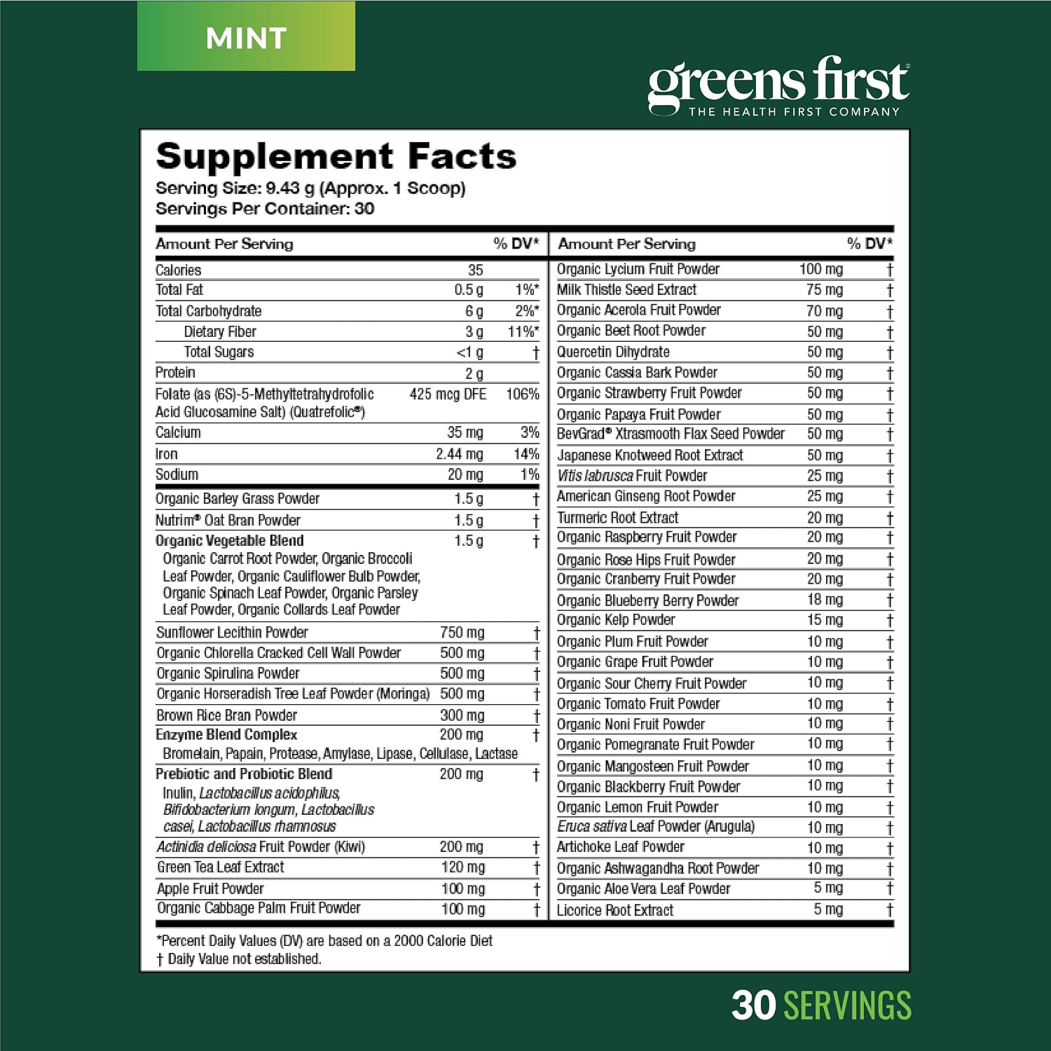 Greens First Gift Set – Organic Greens Powder Mint & Limited Edition Glass Carafe (30 Serves) - görsel 8