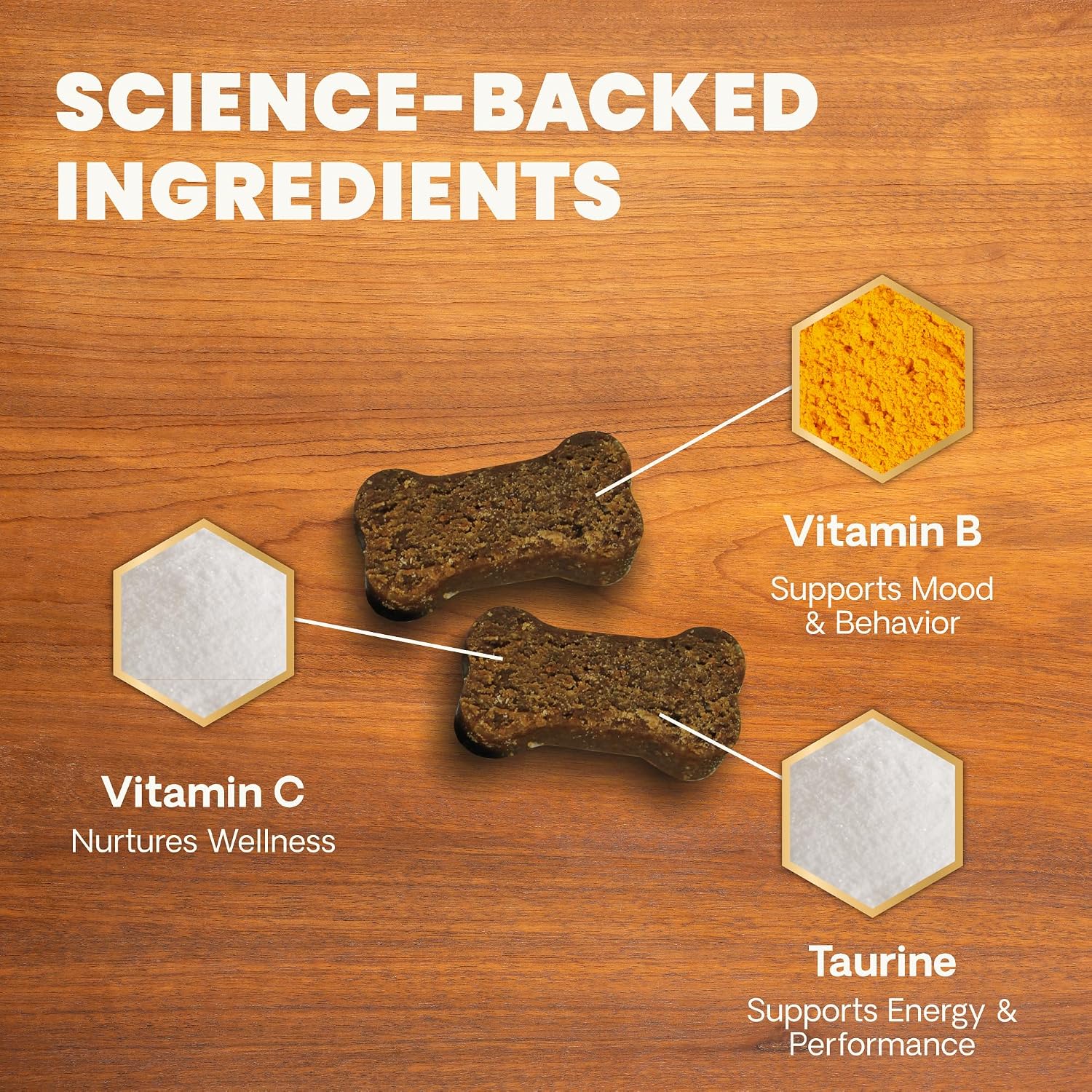 VetriScience Extra Strength Senior 27+ Active Health Chews, Golden Years Daily Multivitamin for Senior Dogs, Balanced Vitamins, Minerals, and Omega-3s, Ageing and Wellbeing Support, Chicken, 60 Count - görsel 3