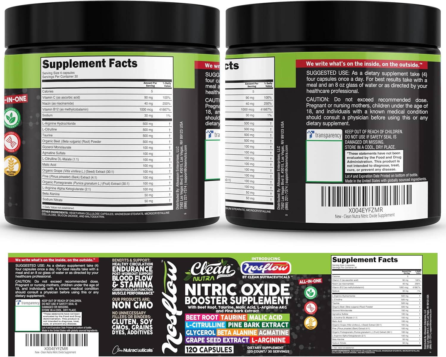 NosFlow Nitric Oxide Supplement for Men and Women's - görsel 9