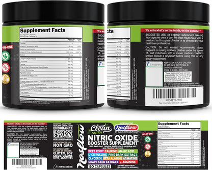 NosFlow Nitric Oxide Supplement for Men and Women's