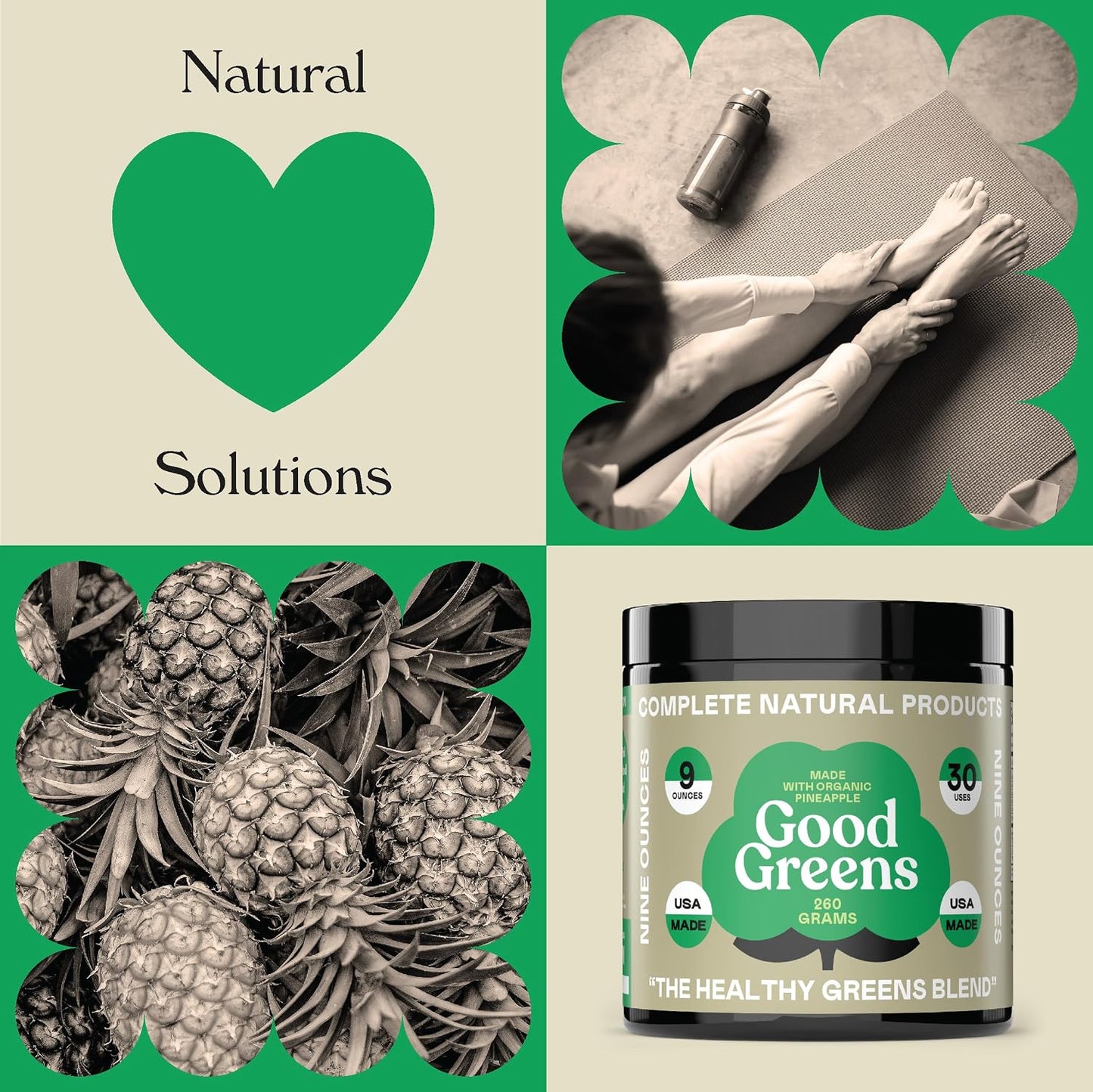 Good Greens Superfood Powder - The Healthy Greens Blend - 255g (30 Servings) - görsel 6