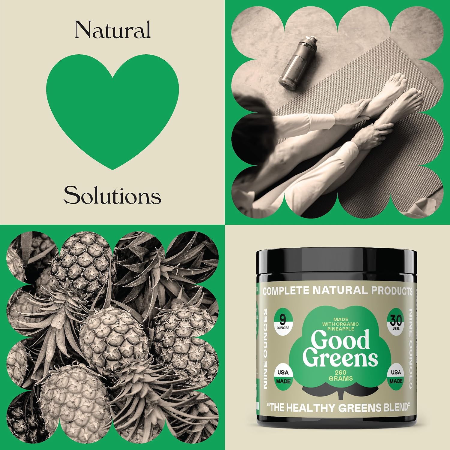 Good Greens Superfood Powder - The Healthy Greens Blend - 255g (30 Servings) - görsel 6