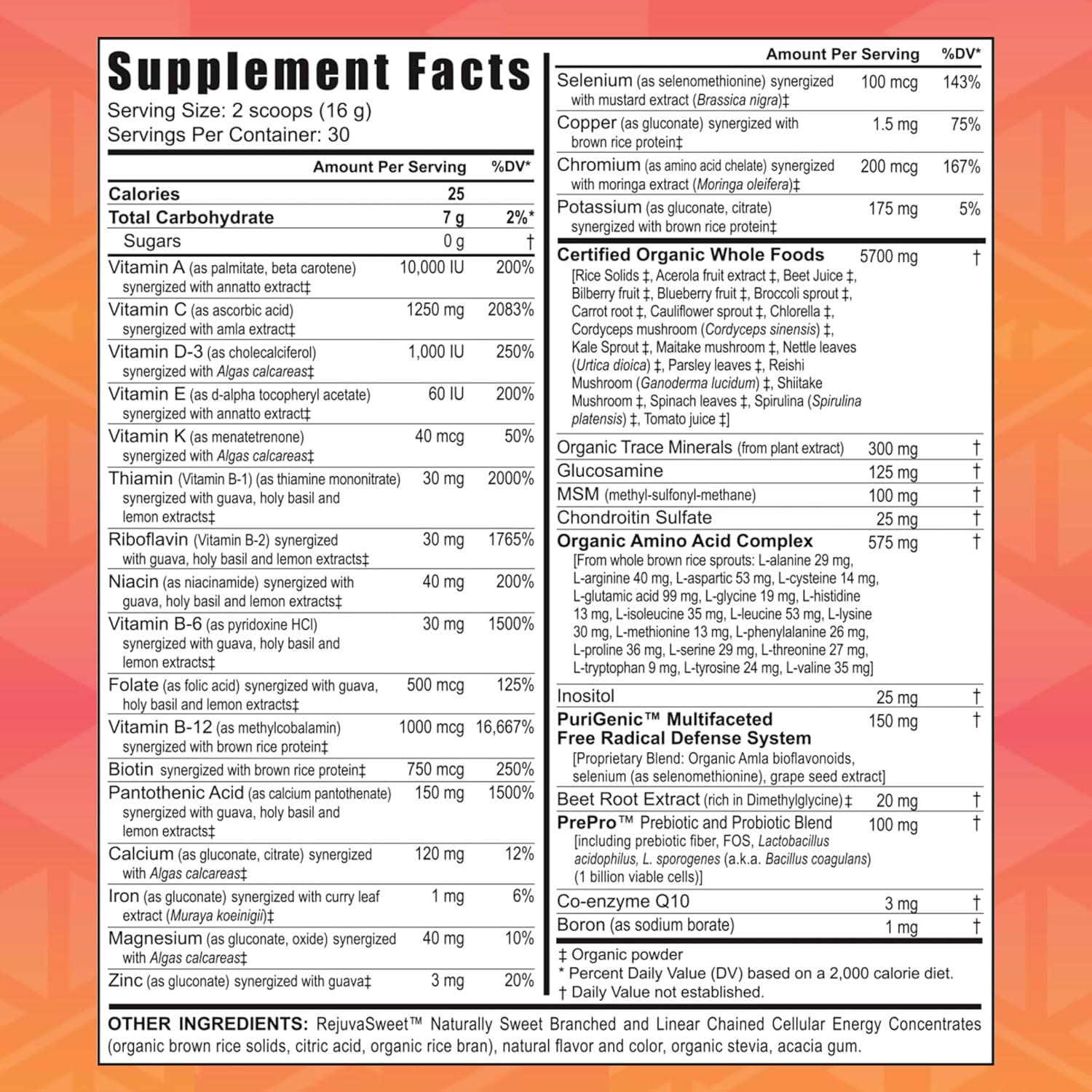 Youngevity Beyond Tangy Tangerine 2.0 Citrus Peach Fusion Multivitamin & Mineral Complex – Made with Natural & Whole Foods (8,000 ORAC) - görsel 2