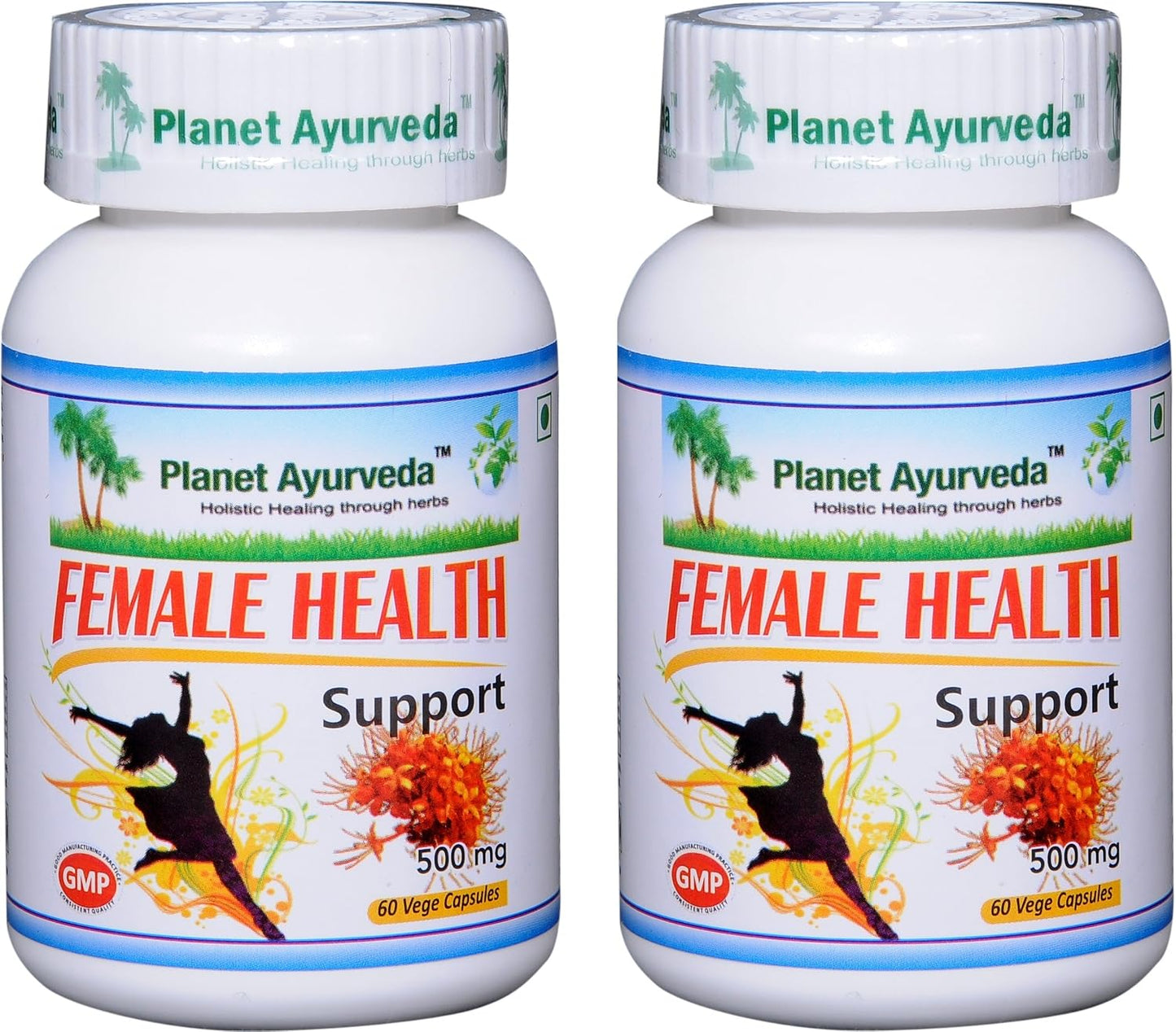 Planet Ayurveda Female Health Support - Herbal Supplement with Ashok, Lodhra & Shatavari - 2-Pack of 60 Veg Capsules (500 mg) - görsel 1