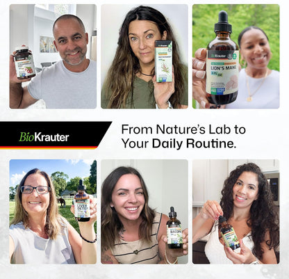 BIO KRAUTER 2-in-1 Sea Moss & Bladderwrack Drops - Vegan Liquid Supplement, 60 mL