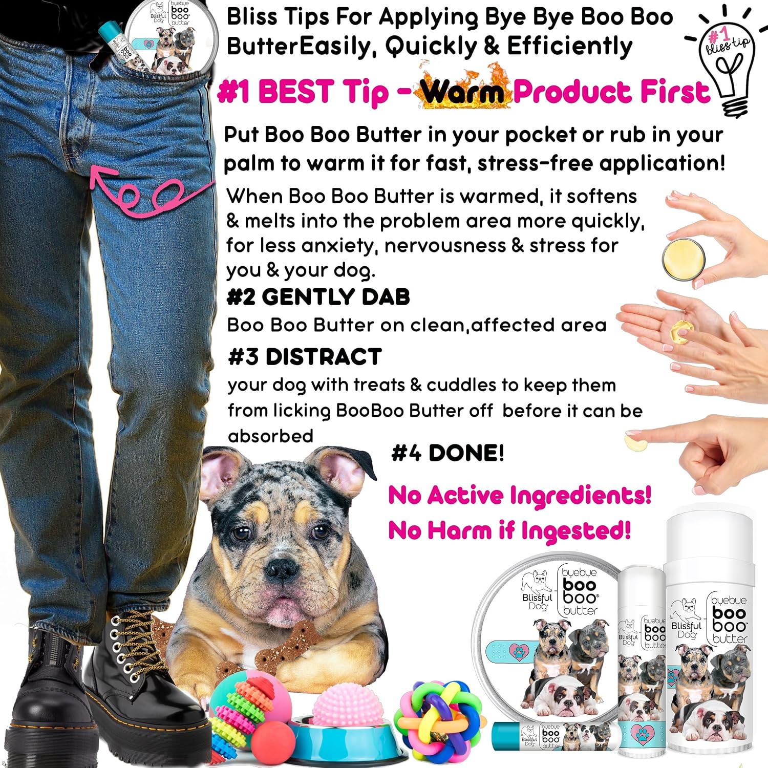The Blissful Dog Olde English Bulldogge Boo Boo Butter - Natural Skin Balm for Dogs, 16 oz - görsel 6
