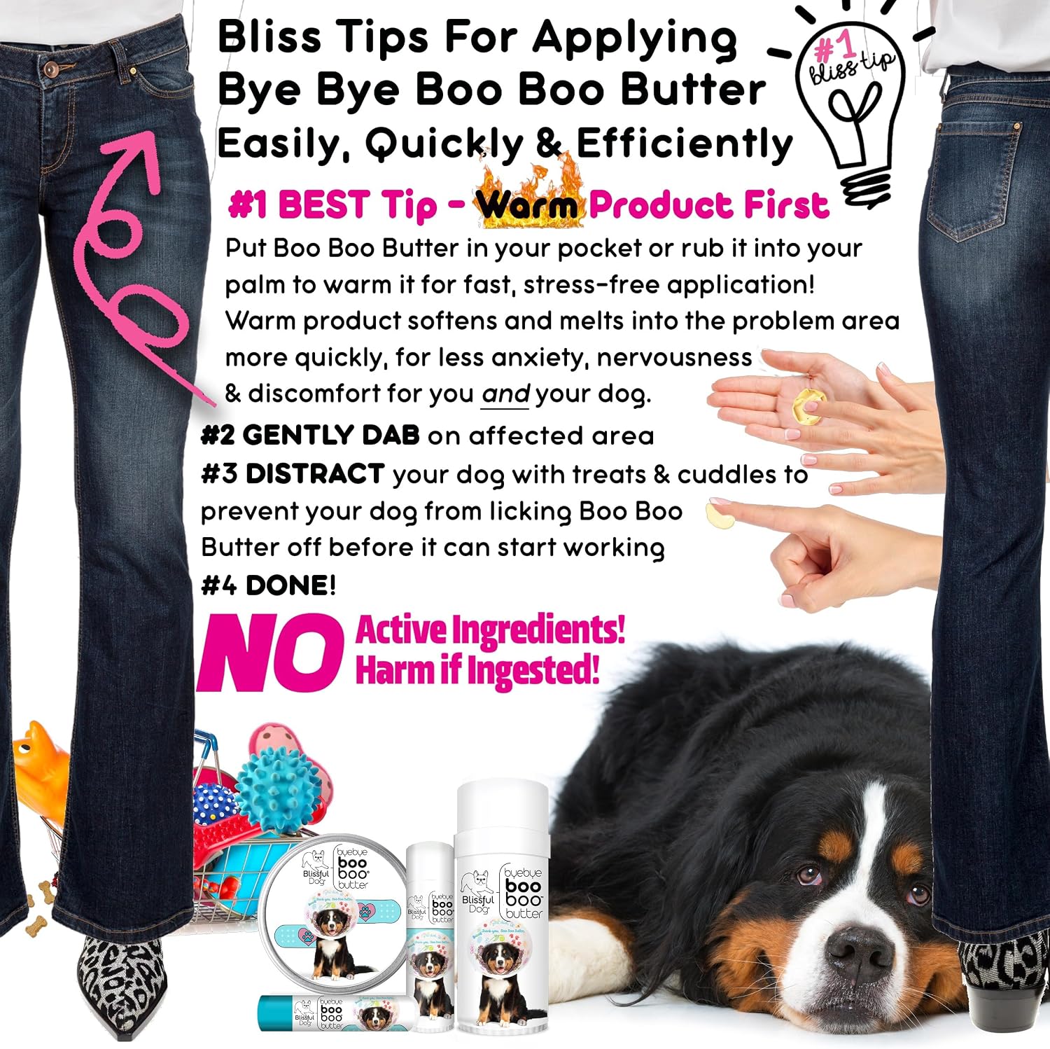 The Blissful Dog 1 oz Tin Bernese Mountain Dog Booboo Butter - görsel 7