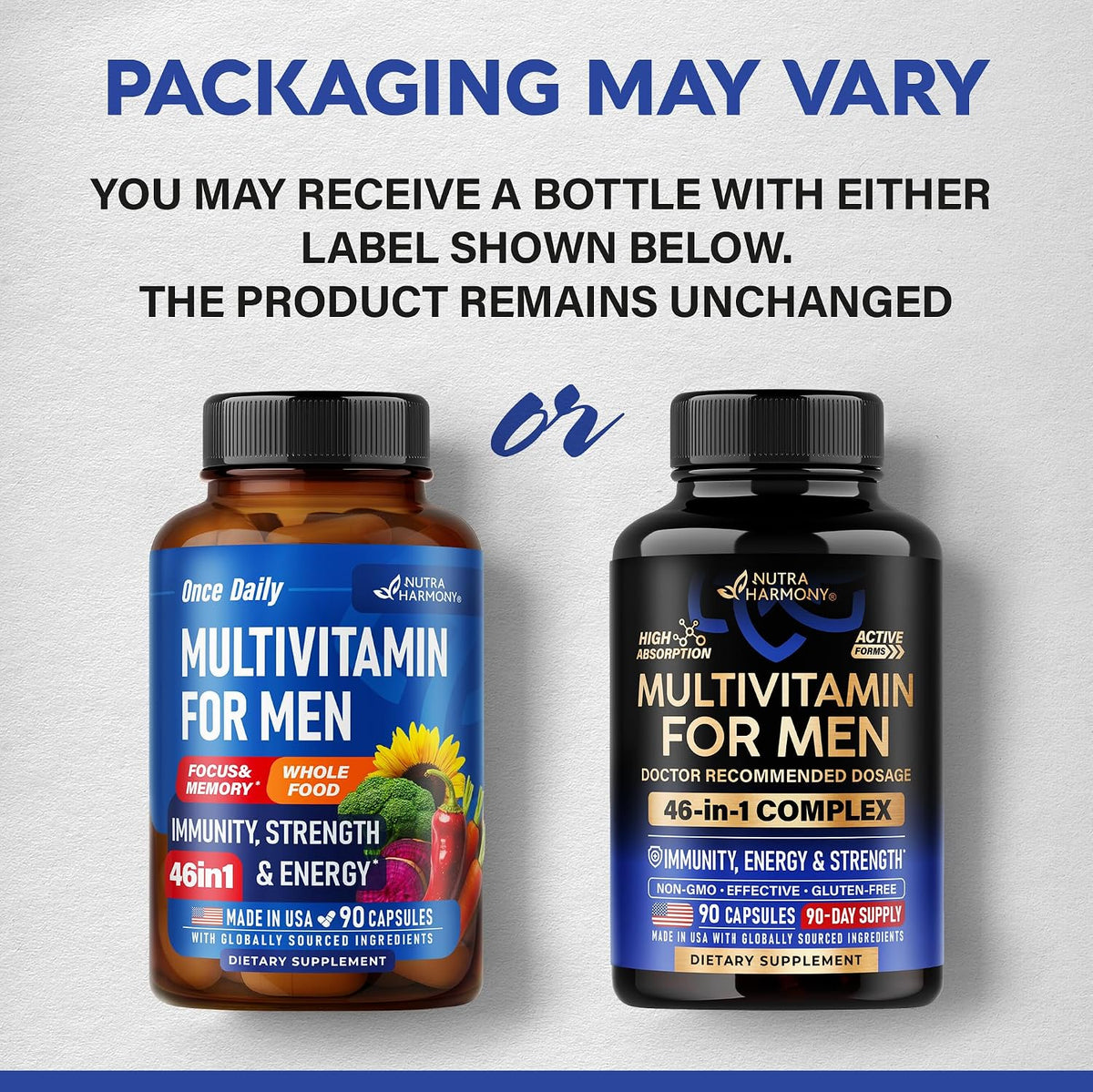 Multivitamin for Men - 46-in-1 with – Muscle strength and endurance – Magnesium and B vitamins play roles in – Image 4