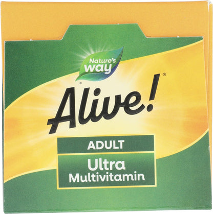 Nature's Way Alive! Adult Ultra Multivitamin, Supports Energy Metabolism, Heart & Muscle Function, with B-Vitamins Including Methylated B12, Gluten Free, 60 Tablets